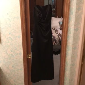 Black strapless dress